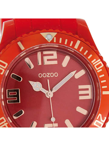 Oozoo Analog-Armbanduhr Oozoo Timepieces rot groß (ca. 43mm)