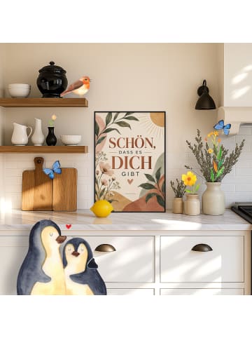 Mr. & Mrs. Panda Print Blume liebevoll Design mit Spruch in Weiß