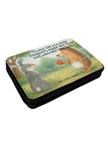 Mr. & Mrs. Panda Mäppchen Hase Igel Design mit Spruch in Weiß
