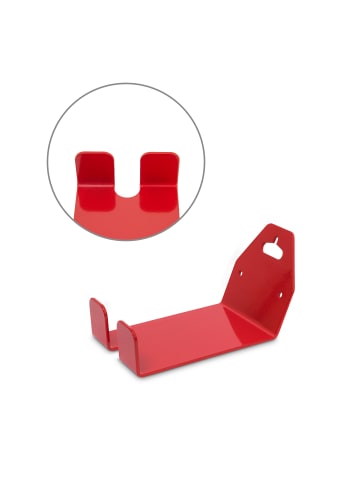 relaxdays Fahrrad-Wandhalterung in Rot - 20 kg Traglast