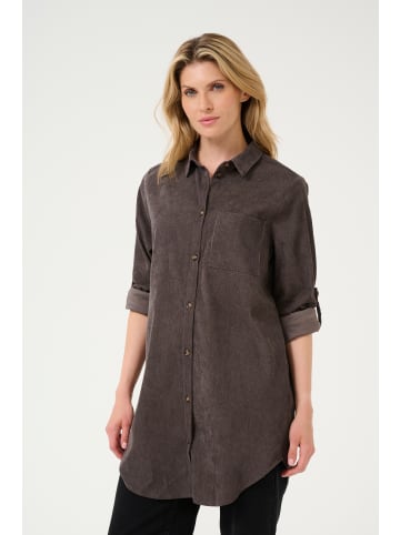 Kaffe Langarm - Hemd KAvera Loose fit in Major Brown C.