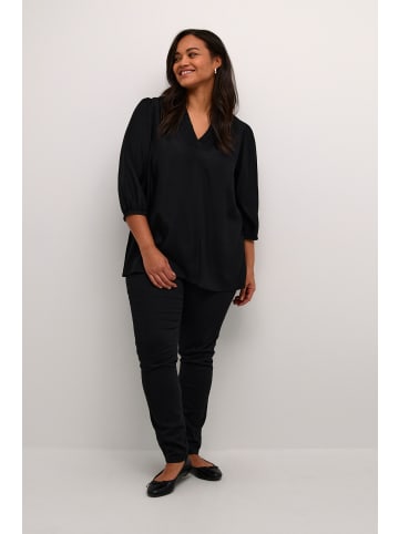 KAFFE curve Langarm-Bluse KCdania in Black Deep