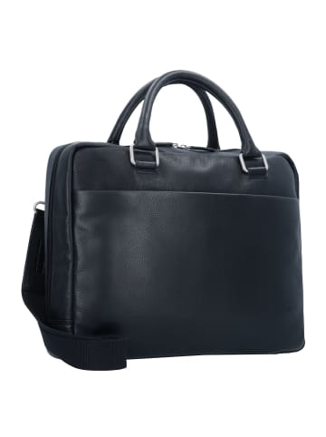 Leonhard Heyden Berlin Aktentasche Leder 38 cm Laptopfach in schwarz