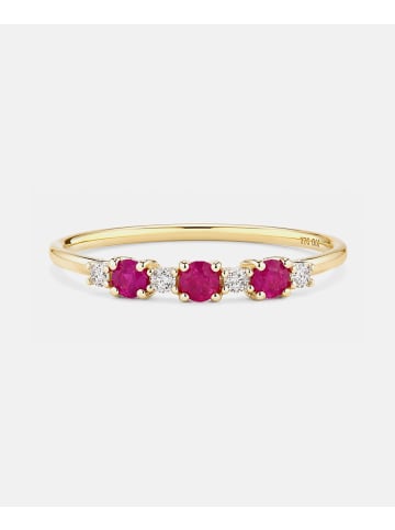 Diamant L'éternel Ring, mit Rubin, 375 Gelbgold