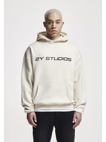 2Y Studios 2Y Studios Herren Logo Oversize Hoodie in off white