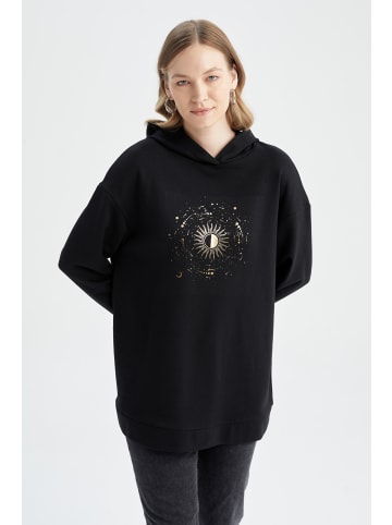 DeFacto Sweatshirt RELAX FIT in Schwarz