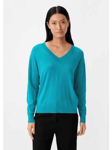 comma Strickpullover langarm in Petrol