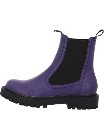 palado Chelsea Boots in purple/stitch black
