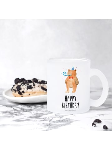Mr. & Mrs. Panda Kaffeetasse Bär Geburtstag mit Spruch in Transparent