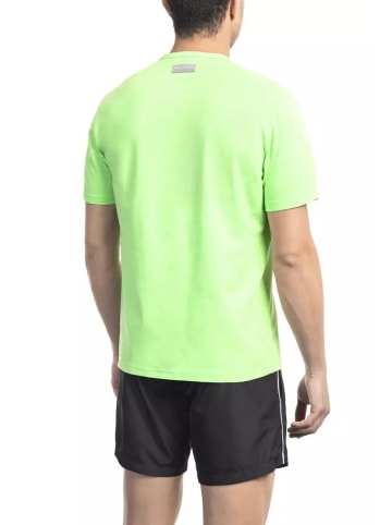 Bikkembergs Grün Schwarz Baumwolle Herren T-Shirt