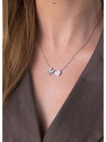 PURELEI Kette Letter Heart Silber