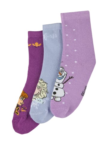 ONOMATO! 6er-Set: Socken Frozen - Die Eiskönigin Anna und Elsa in Mehrfarbig