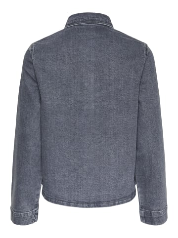 Pieces Jeanshemd in Grey Denim