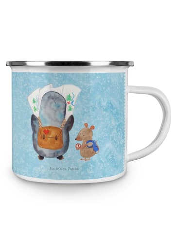 Mr. & Mrs. Panda Tasse Pinguin & Maus Wanderer ohne Spruch in Eisblau