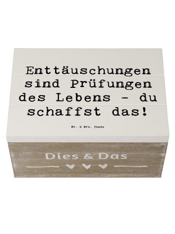 Mr. & Mrs. Panda holzschatulle Spruch Mit Enttäuschungen umgehen... in Weiß