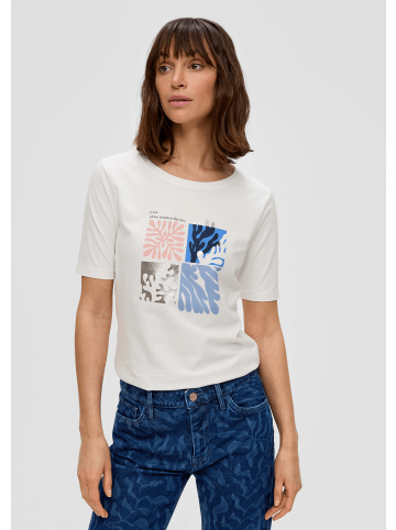 s.Oliver T-Shirt kurzarm in Creme