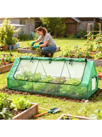 Outsunny Gewächshaus 240L x 90B x 90H cm Grün