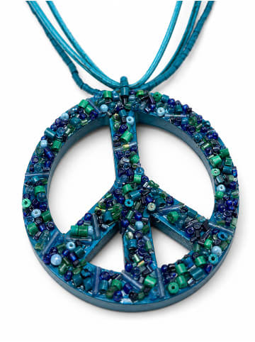 collezione alessandro Lange Kette " Paz " in blau