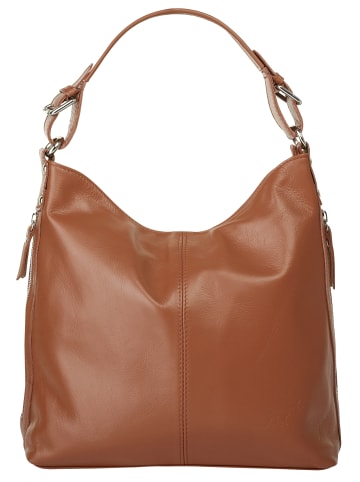 Samantha Look Handtasche echt Leder in cognac