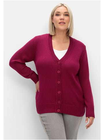 sheego Strickjacke in fuchsia