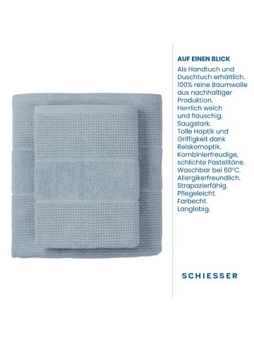 Schiesser Handtücher Turin 4er-Pack in Rauchblau