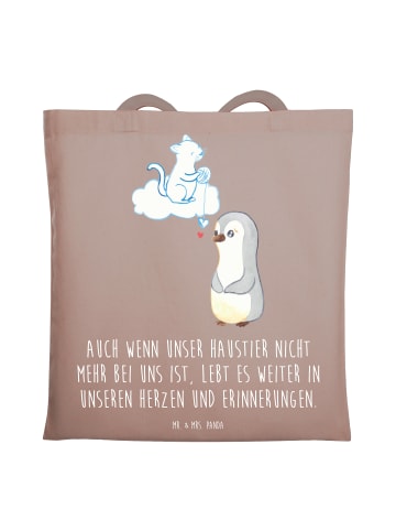 Mr. & Mrs. Panda Shopping Tasche Trauerbewältigung nach dem Verl... in Braun Pastell