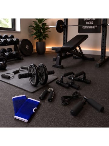 relaxdays 9-tlg. Fitness Set in Schwarz