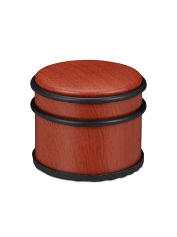 relaxdays 10x Türstopper in Holzoptik - ∅ 9,5 cm
