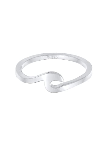 Elli Ring 925 Sterling Silber Wellen in Silber