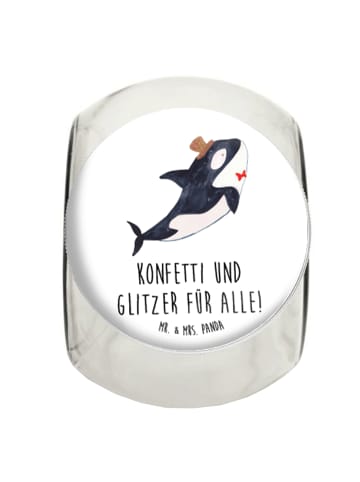 Mr. & Mrs. Panda Lebensmittelbehälter Orca Zylinder mit Spruch in Weiß