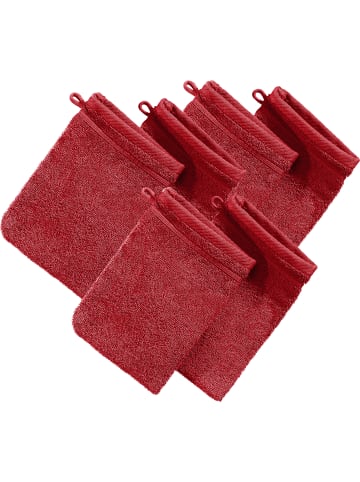 Erwin Müller Frottier Waschhandschuh 6er-Pack Heidelberg in rot