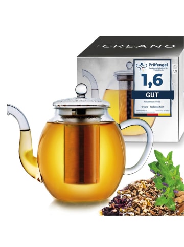 Creano Teekanne  "hoch 1,0L" aus hitzebeständigem Glas