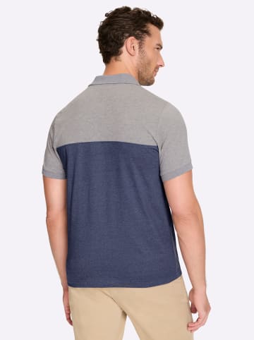 WITT WEIDEN Kurzarmshirt in grau-rauchblau-meliert