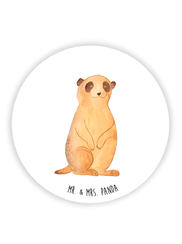 Mr. & Mrs. Panda Kühlschrankmagnet Erdmännchen ohne Spruch in Weiß