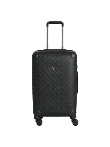 Guess Wilder 22 IN - 4-Rollen-Trolley M 64 cm erw. (dark taupe logo) in schwarz