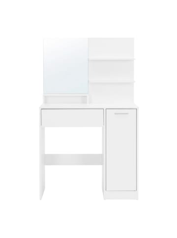 VASAGLE Schminktisch Custos in Weiß - (B)80 x (H)132 x (T)40 cm