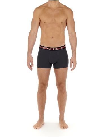 HOM Boxershorts 3-Pack Matt #2 in black/black stripes/grey