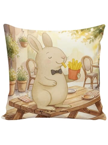 Mr. & Mrs. Panda 40x40 kissen Hase Pommes Design ohne Spruch in Weiß