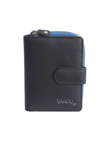 VARGU Echtleder Geldbörse VINEM 1-A in black - blue