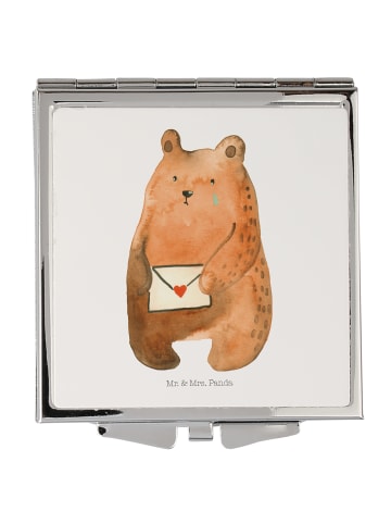Mr. & Mrs. Panda Kosmetikspiegel Bär Vermissen ohne Spruch in Weiß