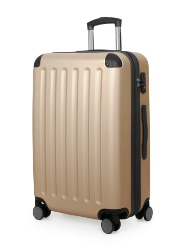 Hauptstadtkoffer Spree - Mittelgroßer Hartschalenkoffer Trolley TSA, 65cm, 4 Rollen, 74 L in Champagner