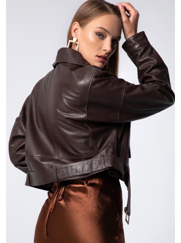 Wittchen Natural leather jacket in Dark brown