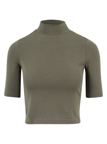 Urban Classics Cropped T-Shirts in olive