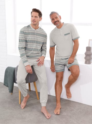 WITT WEIDEN Schlafanzug in hellgrau-bedruckt