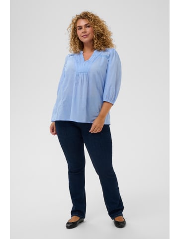 KAFFE curve Bluse kurzarm KCkarlia Regular fit in Vista Blue