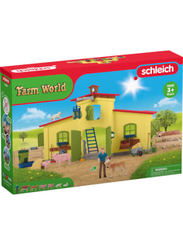 Schleich Spielfigur Farm World 42605 Großer Stall mit Tieren und Zubehör - 3-12 Jahre
