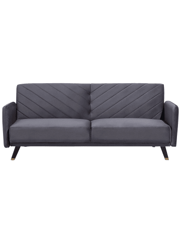 Beliani 3-Sitzer Sofa SENJA in Grau/Braun - (W) 198 x (H) 87 x (L) 95 cm