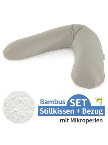 Theraline Stillkissen Das Original mit Mikroperlen-Füllung in braun,grau