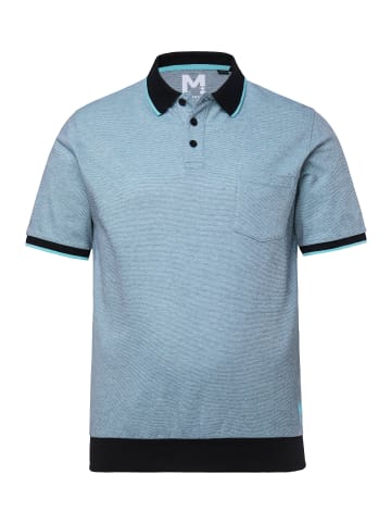 Men Plus Poloshirt in helles türkis