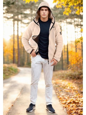 Arctic Seven Winterjacke Arctic Seven Herren Sherpa Fleecejacke mit Kapuze AS413 in Beige
